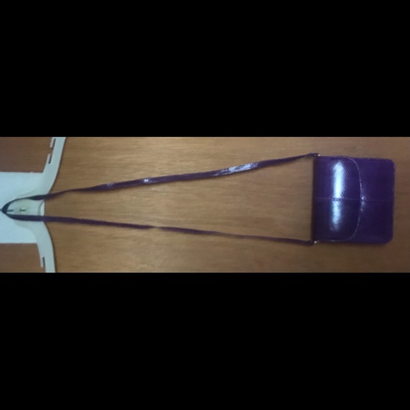 New Thai Purple Snakeskin Pocketbook Purse made in Thailand - Picture 16 of 16